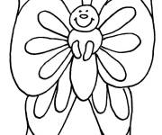 Coloriage Papillon facile &agrave; colori