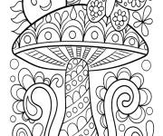Coloriage Paysage magique du printemps pour enfants
