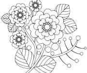 Coloriage Printemps fleurs facile