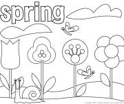 Coloriage Printemps gratuit &agrave; colorier