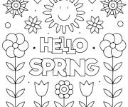 Coloriage Salut Printemps