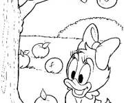 Coloriage Sc&egrave;ne Printemps de Disney