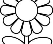Coloriage Tournesol facile au  printemps