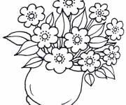 Coloriage Vase des fleurs du Printemps