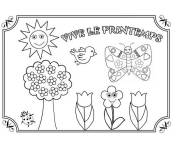Coloriage Vive le printemps &agrave; colori