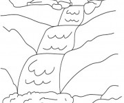 Coloriage et dessins gratuit Rivière et Cascade à imprimer