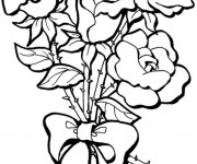 Coloriage Des Roses arrangées