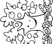 Coloriage Arbre joyeuse en Automne