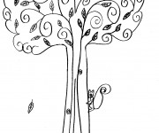 Coloriage et dessins gratuit Arbres Automne couleur à imprimer