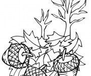 Coloriage Automne &agrave; d&eacute;couper
