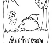 Coloriage Automne dessin facile