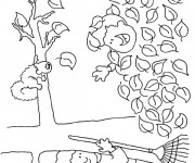 Coloriage Automne humoristique