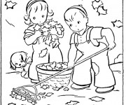 Coloriage Automne maternelle &agrave; colorier