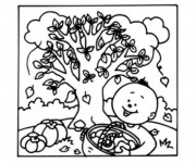 Coloriage Automne pour enfant