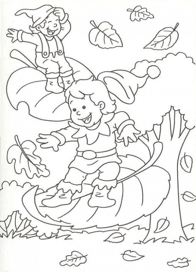 Coloriage Les Feuilles Changent De Couleur En Automne Dessin Feuille  Automne à imprimer