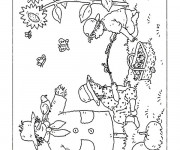 Coloriage La Nature en Automne