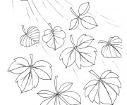 Coloriage Le Vent souffle Les Feuilles