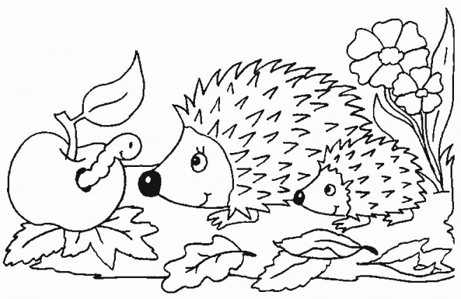 Coloriage Les Animaux En Automne Dessin Gratuit à Imprimer