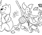 Coloriage Ours mignon en Automne