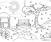 Coloriage Park Automne