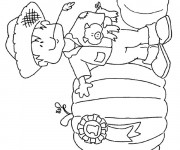 Coloriage Un Paysan Saison d'Automne