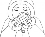 Coloriage Femme froide