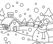 Coloriage et dessins gratuit Hiver Adulte à imprimer