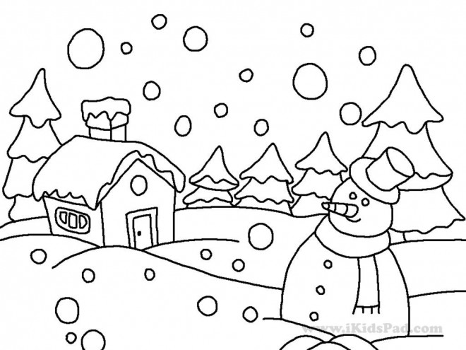 Coloriage Hiver Adulte dessin gratuit à imprimer