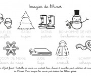 Coloriage Imagier de L'hiver