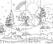 Coloriage Saison d'Automne