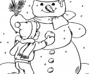 Coloriage et dessins gratuit Saison d'Hiver stylisé à imprimer