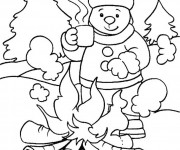 Coloriage Saison Hiver qui fait froid