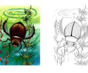 Coloriage Dytique avec un mod&egrave;le en couleurs