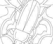 Coloriage Insecte scarab&eacute;e image