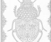 Coloriage Mandala Scarab&eacute;e imprimable pour adulte