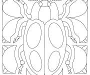 Coloriage Mandala scarab&eacute;e JPG