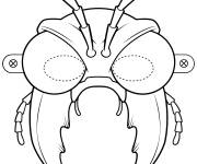 Coloriage Masque de Scarab&eacute;e