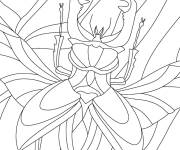 Coloriage Scarab&eacute;e align&eacute;