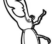 Coloriage et dessins gratuit Scarab&eacute;e hercules à imprimer