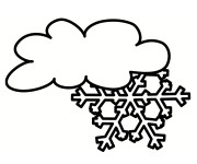 Coloriage Nuage Neige