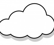 Coloriage Nuage vecteur