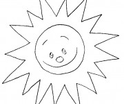 Coloriage et dessins gratuit Soleil brillant à imprimer