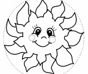 Coloriage Mod&egrave;le de Soleil