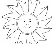 Coloriage Rayons de soleil stylis&eacute;s