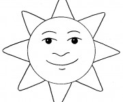 Coloriage et dessins gratuit Soleil à décorer à imprimer