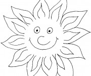 Coloriage Soleil amusant