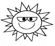 Coloriage Soleil comique