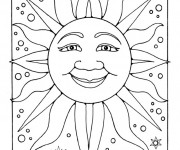 Coloriage Soleil dans l'espace