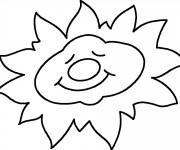 Coloriage Soleil en dormant
