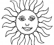 Coloriage Soleil en jaune
